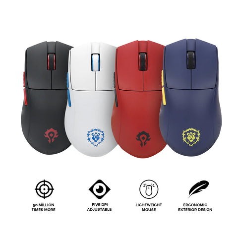 REDRAGON WORLD OF WARCRAFT YGK01 Alliance Wired+2.4GHZ Tri-Mode Ultra-Light-Weight Gaming Mouse