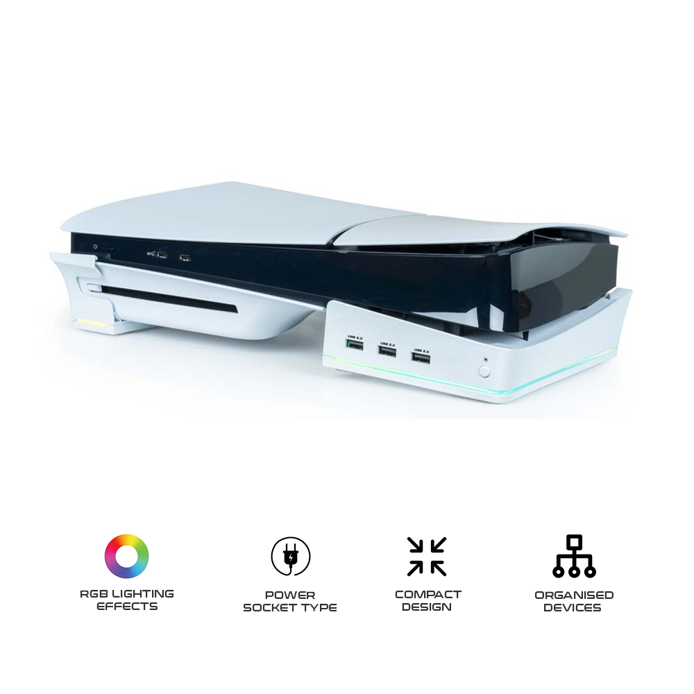 Nacon Horizontal Stand with USB Ports for PS5 Slim