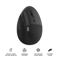 Fantech W195 Go Comfy Vertical Ergonomic Wireless Mouse Black