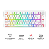 E-Yooso Z-82 Tri-Mode RGB 81Keys Mechanical Keyboard White (Silverwood Switch)