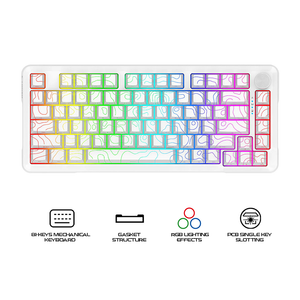 E-Yooso Z-82 Tri-Mode RGB 81Keys Mechanical Keyboard White (Silverwood Switch)