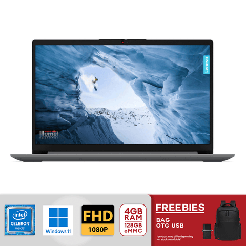 Lenovo IdeaPad l 15.6"HD laptop Celeron N4500 4GB/128GB eMMC Win11 Cloud Grey