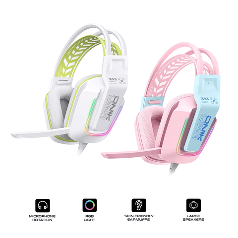 Onikuma X13 RGB Colorful Lighting Wired Gaming Headset with Noise Cancelling Microphone