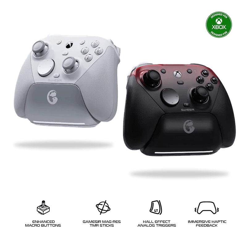 Gamesir G7 Pro 8k Wireless Tri-mode PC / Xbox / Mobile Controller (Mech White, Shadow Ember)