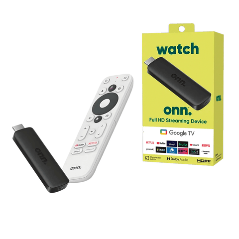 onn. Android TV 2K FHD Streaming Stick Black