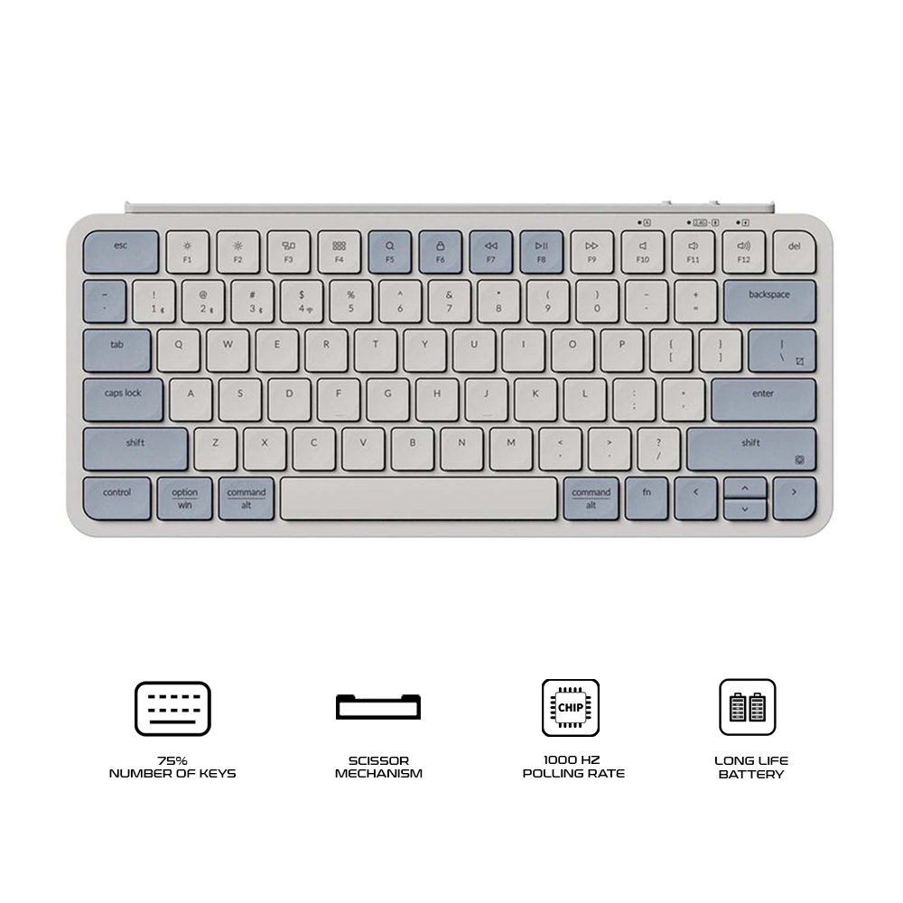 Keychron B1 Pro 75% Ultra-Slim Wireless Keyboard (Reto Blue) (B1P-K11)