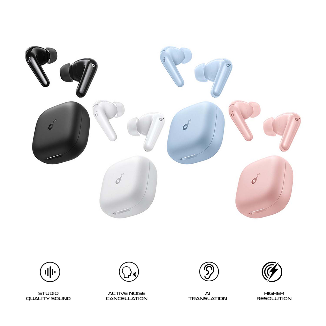 Soundcore R60i NC by Anker Adaptive Active Noise Cancellation (ANC), True Wireless Bluetooth Earbuds