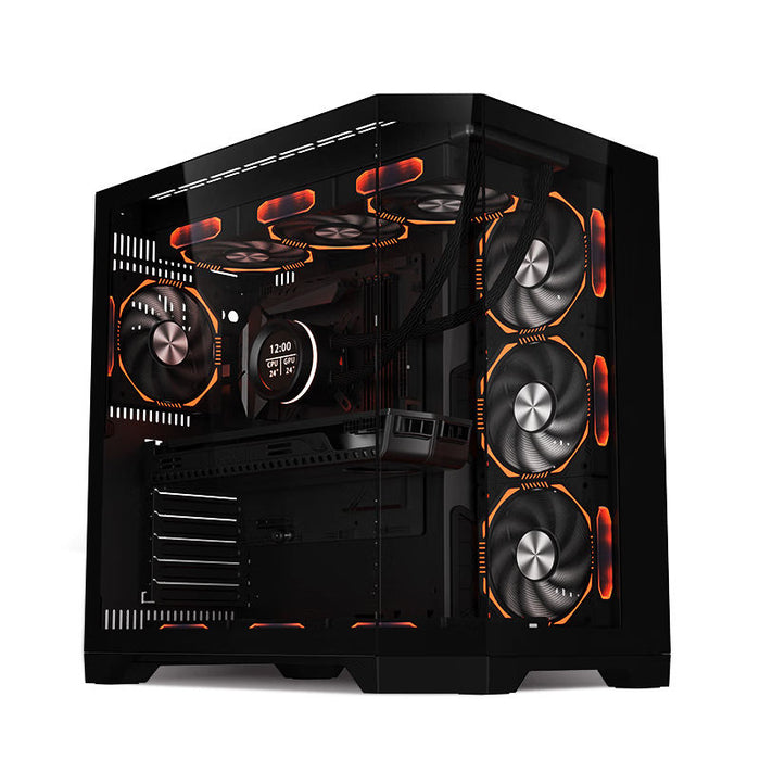 Lovingcool LC-HXZ Mid Tower ATX/M-ATX/ITX PC Case (Black)