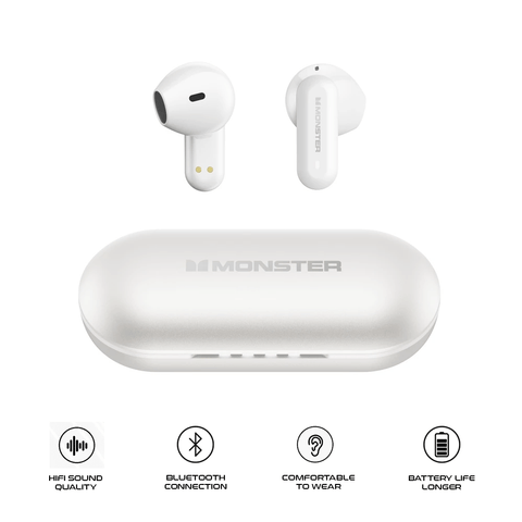 MONSTER XKT25 Wireless Bluetooth Earphone (White)