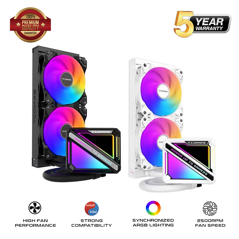 TCOMAS LE200 ARGB 240mm AIO Liquid CPU Cooler