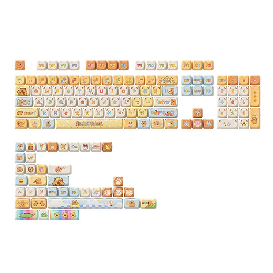 Akko Capybara Pudding Keycap Set MOA Profile 142 Keys