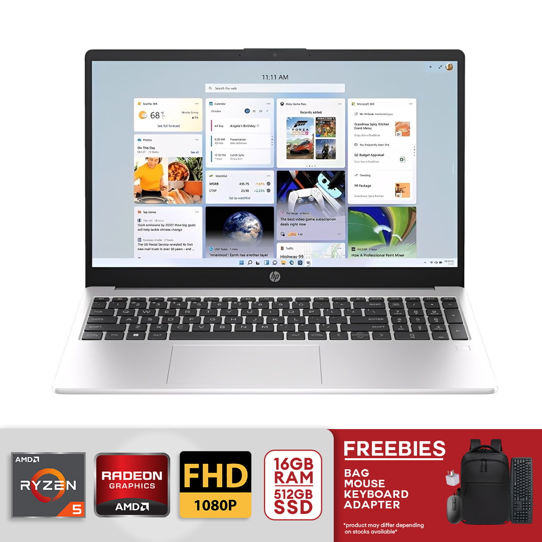 HP 255 G10 15.6" AMD Ryzen 5-7520U 16GB / 512GB SSD AMD Radeon Graphics (FreeDOS) Silver