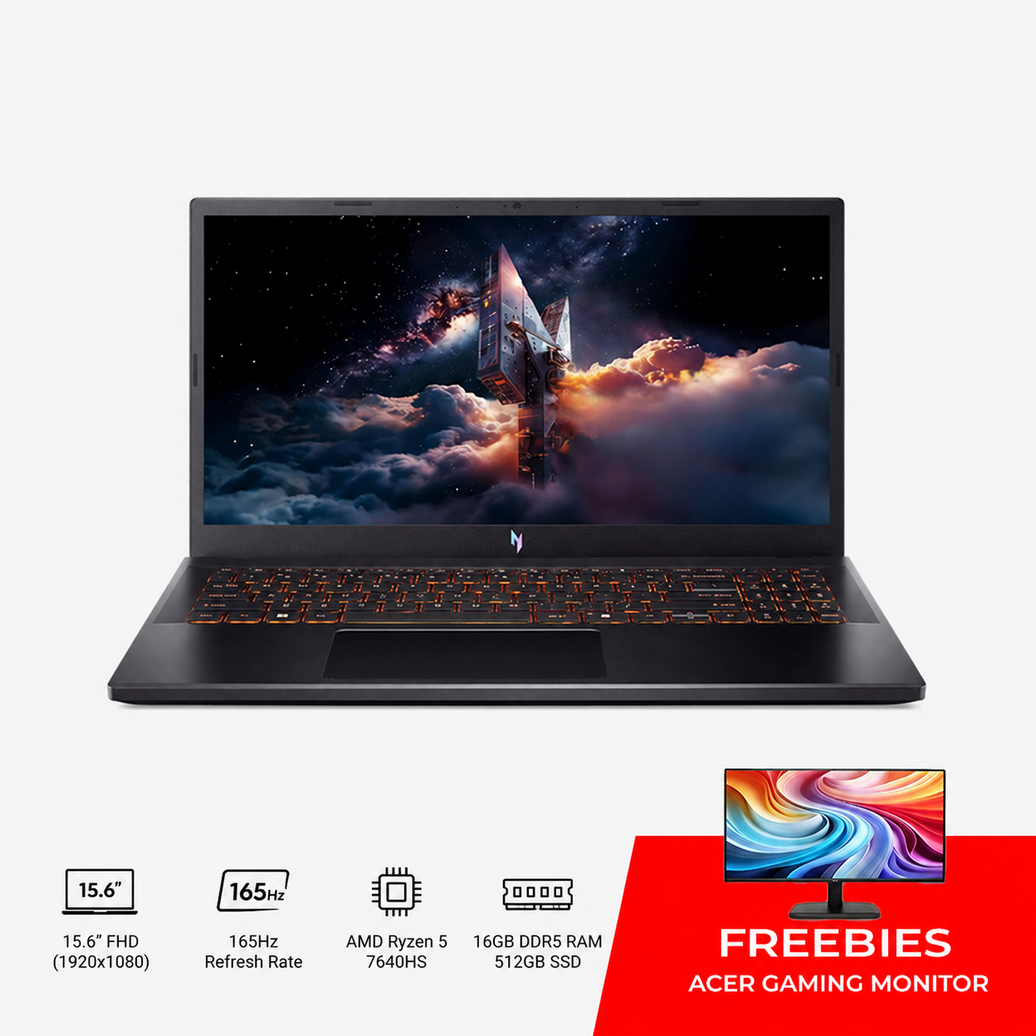 Acer Nitro V 15 ANV15-42-R2UH Gaming Laptop 15.6” FHD 165Hz Ryzen 5 7640HS 16GB DDR5 RAM / 512GB SSD NVIDIA GeForce RTX 4050 GDDR6 VRAM Win 11 Home