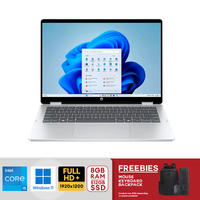 HP - OmniBook 5 Flip 2-in-1 14"" 2K Touch-Screen Intel Core 5-120U 8GB DDR5 RAM / 512GB SSD Win 11 14-fp0013dx Glacier Silver