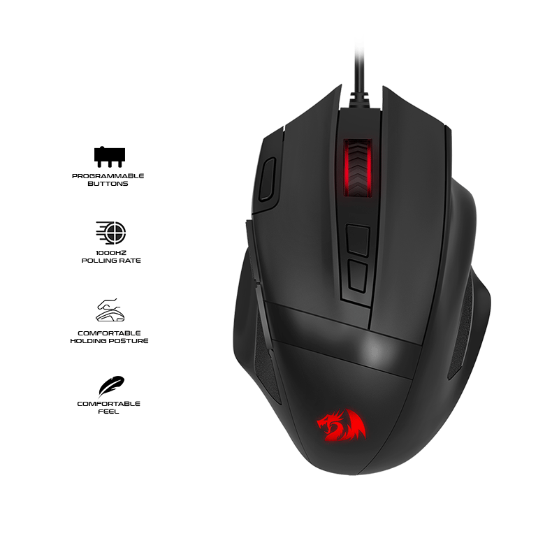 Redragon MOUSE WIRED (M619) DARKING (BLACK)