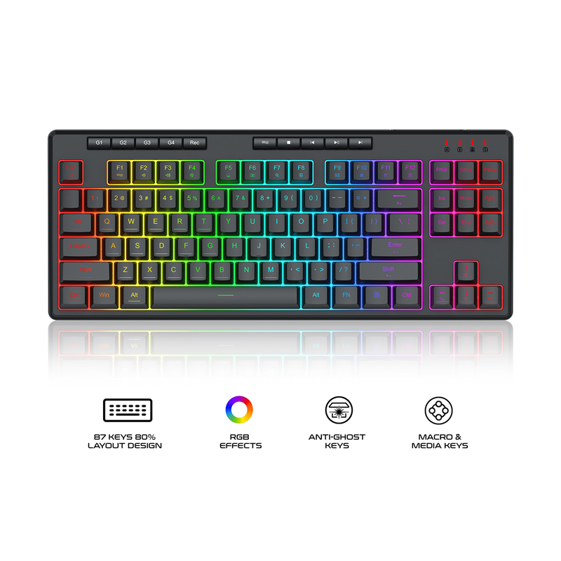 Redrgon Shiva 87-keys RGB Wired Gaming Keyboard (K516-RGB)