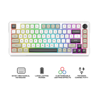 E-Yooso Z-82 Tri-Mode RGB 81keys Mechanical Keyboard White/Grey/Black (Silverwood Switch)