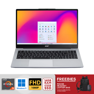 Acer Aspire 3 Laptop 15.6" FHD AMD Ryzen 5 7430U 16GB RAM DDR4 512GB SSD AMD Radeon Graphics Win 11 Silver