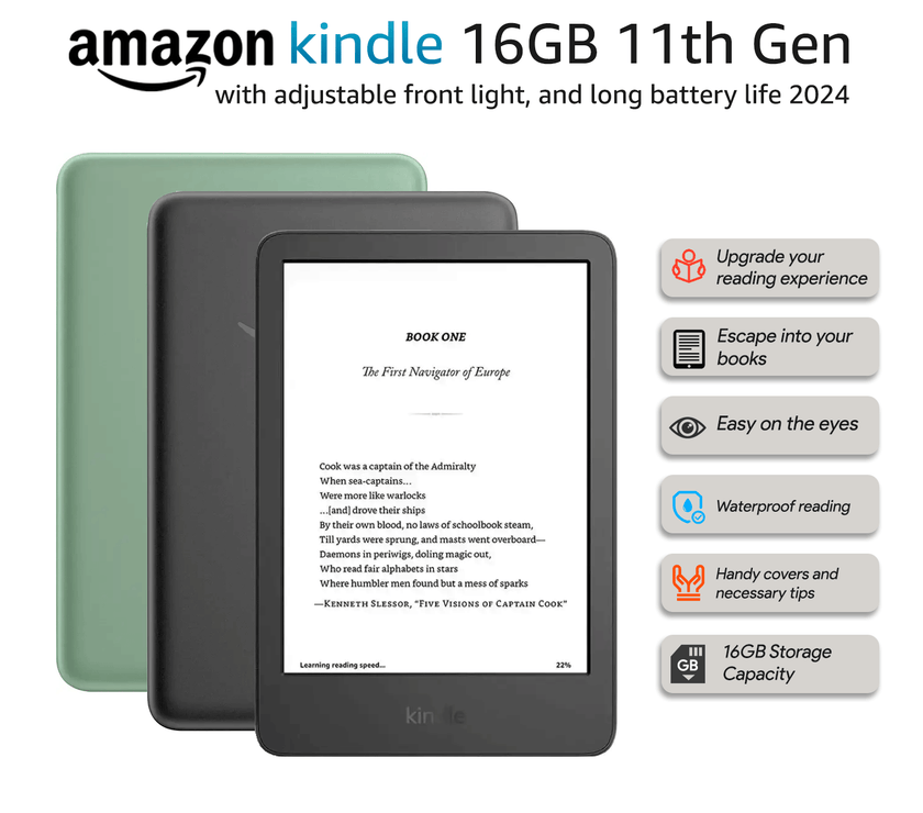Kindle Gen 11 (2022) 16GB ミントグリーン 本体 Amazon Kindle 2024 (11. Gen) - kaufen bei Digitec - Digitec