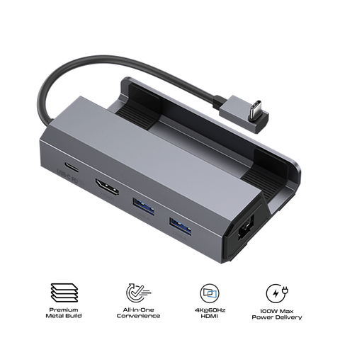 JSAUX 5-in-1 Multifunctional Docking Station for Stem Deck with HDMI 2.0 4k 60Hz (HB0602)