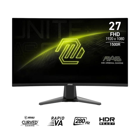 MSI MAG 276CXF 27" FHD (1920x1080) 280Hz 0.5ms (GtG) Rapid VA Curved Gaming Monitor