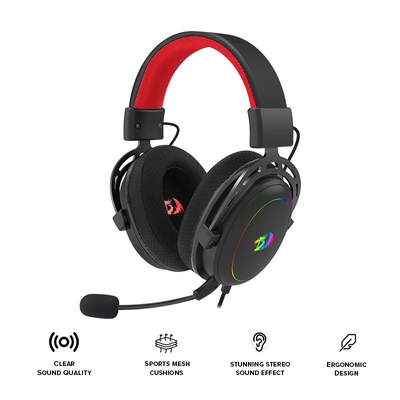 Redragon Cragblade Wired RGB Gaming Headset Black (H541-RGB)