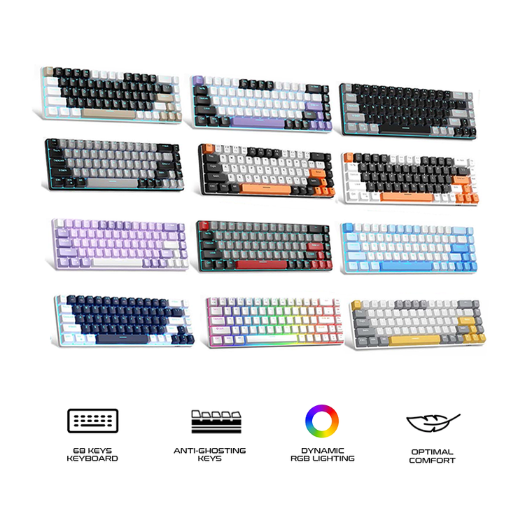 Magegee MK-BOX 68-key 65% layout Wired Mechanical Keyboard