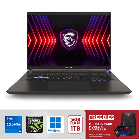 MSI Vector 16 HX A14VFG-406PH 16" IPS QHD+ 240hz i7-14700HX 16GB/1TB SSD RTX 4060 Win11