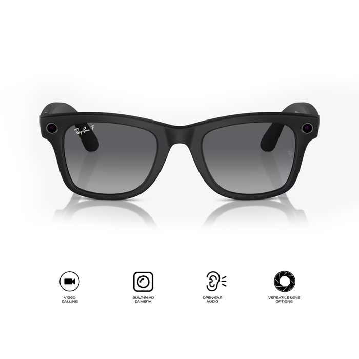 RAY-BAN META WAYFARER (MATTE BLACK / POLAR GRADIENT GRAPHITE)