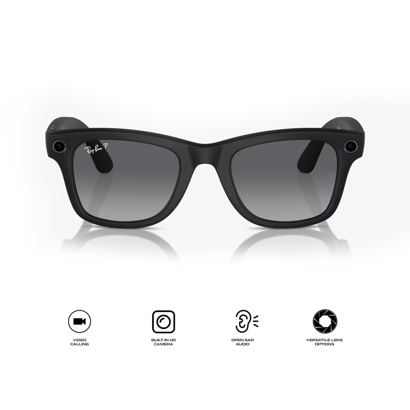 RAY-BAN META WAYFARER (MATTE BLACK / POLAR GRADIENT GRAPHITE)