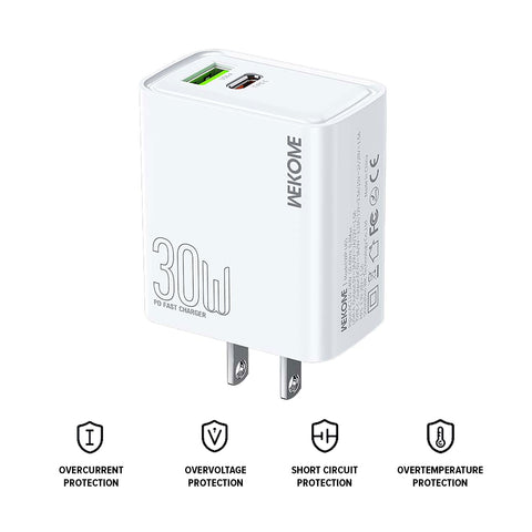 WEKOME Fast Charger 30W 2 PORT A+C - WP-U65