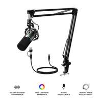 Maono PD200XS USB Dynamic Microphone Podcast/Gaming/Streaming Microphone Black