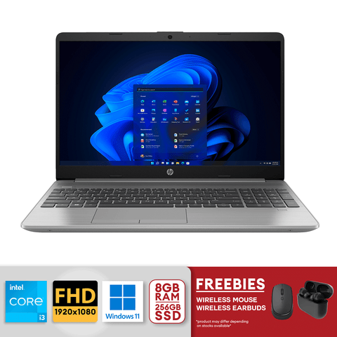 HP EXP 250 G9 15.6" FHD Laptop i3-1215U 8GB/256GB SSD Win11 Asteroid Silver