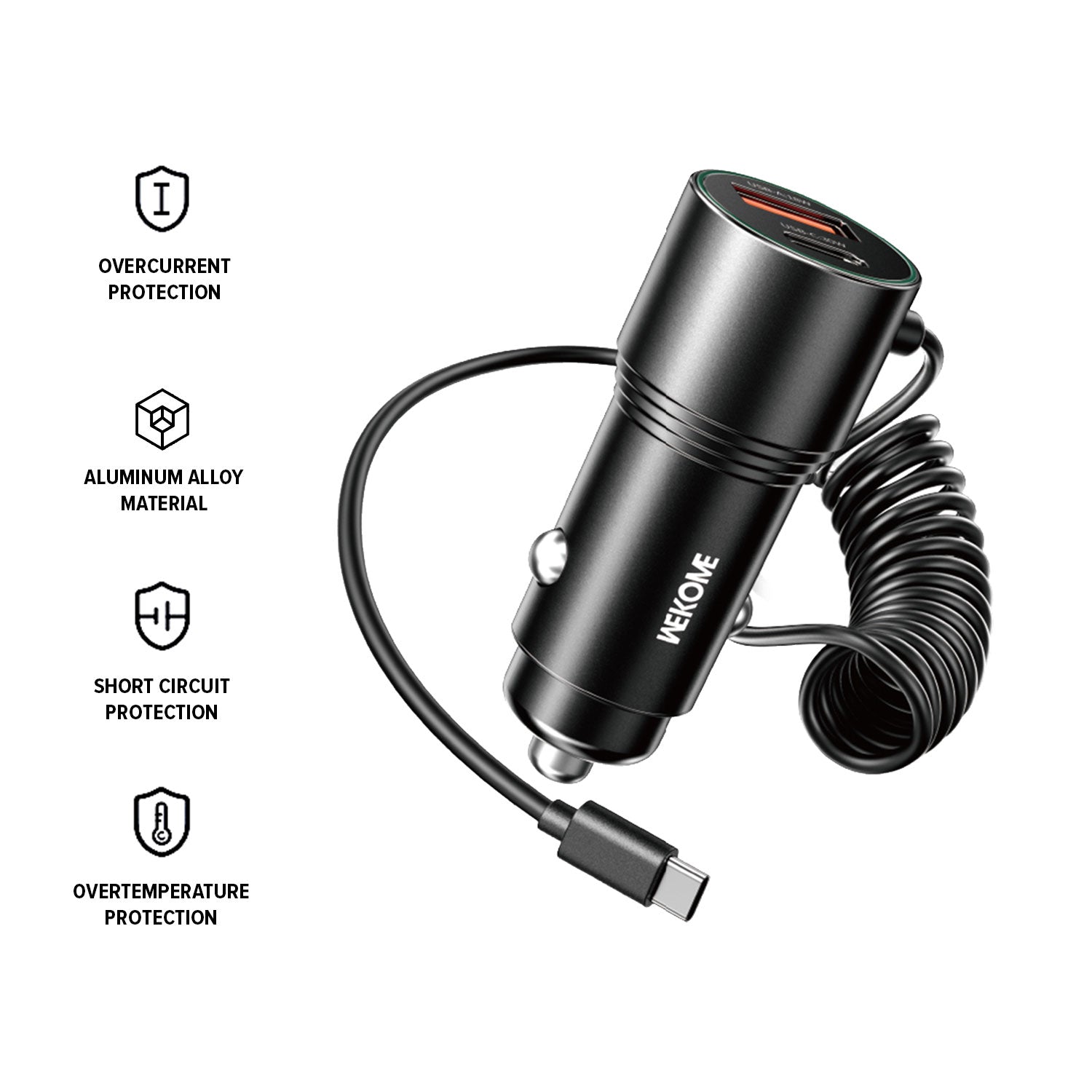 Wekome Car Charger 66W Cabled - WP-C51