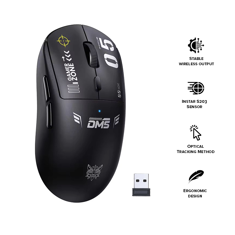 Onikuma DM05 Tri-mode Gaming Mouse Black