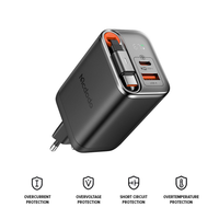 Mcdodo CH-4110 Gan Fast Charger w/ Retractable Cable 67W (Black)