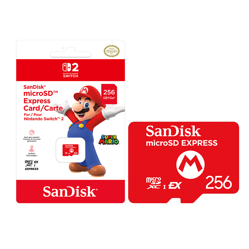 SanDisk microSD Express Card 256GB for Nintendo Switch 2 SDSQXFN-256G-GR6ZN