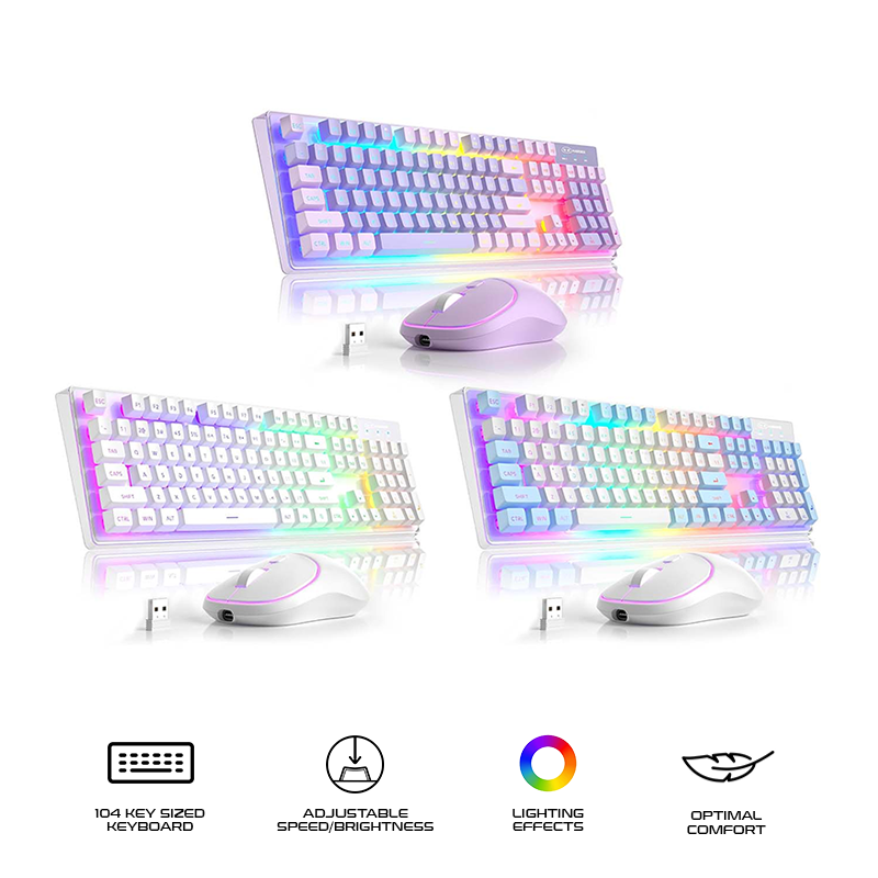 Magegee V550 104-key Wireless Membrane Keyboard & Mouse Combo RGB