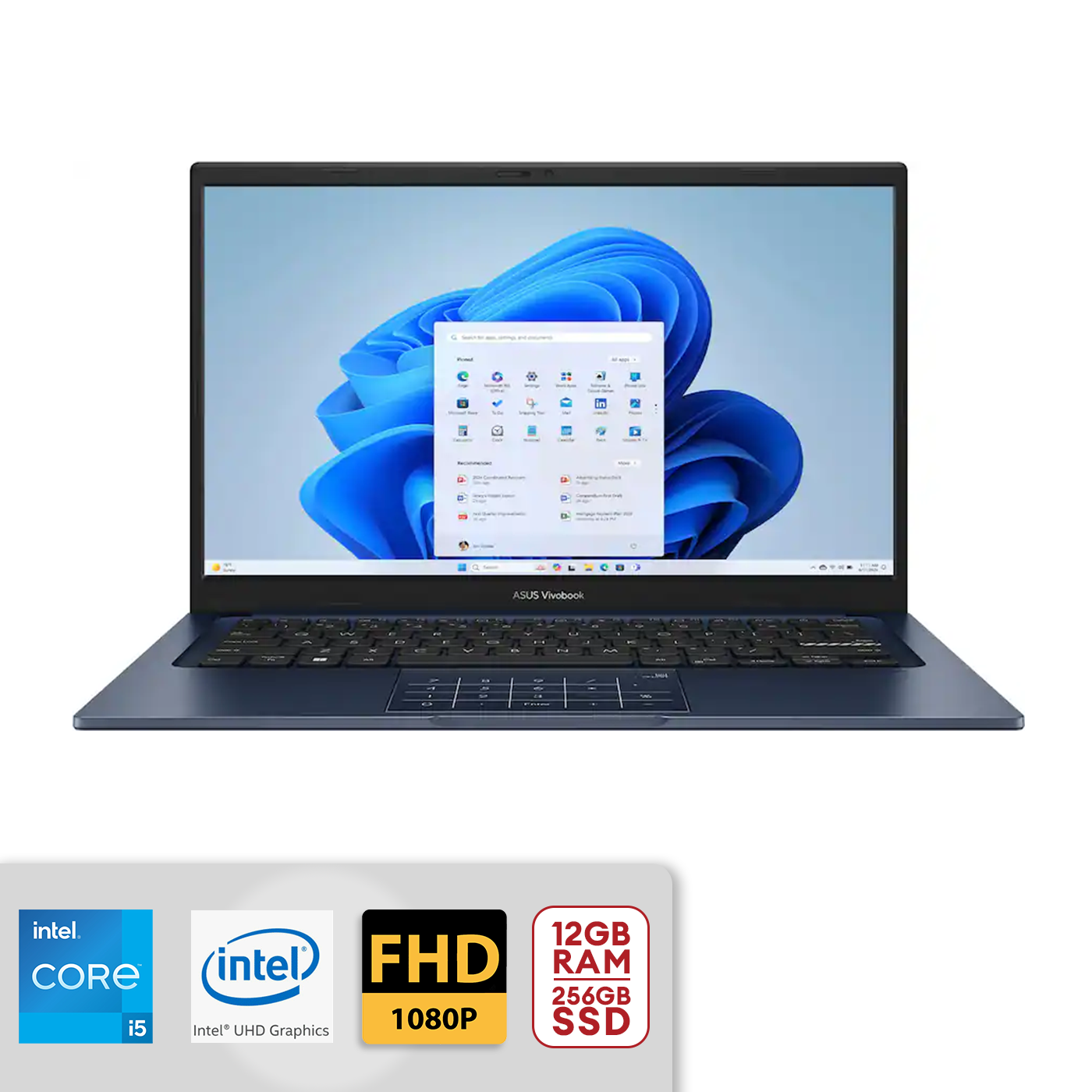 ASUS Vivobook 14" FHD Intel Core i5-1334U 12GB RAM / 256GB SSD Intel UHD Graphics Windows 11 Home Quiet Blue (X1404VAI512256)