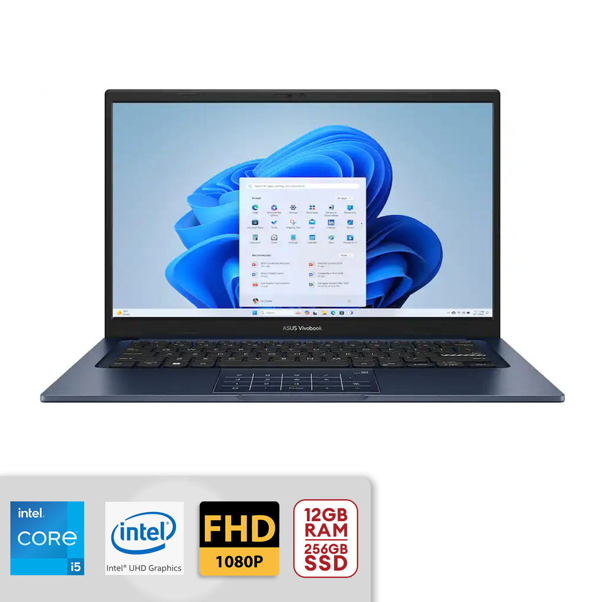 ASUS Vivobook 14" FHD Intel Core i5-1334U 12GB RAM / 256GB SSD Intel UHD Graphics Windows 11 Home Quiet Blue (X1404VAI512256)