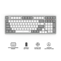 Redragon Scissor Wireless Office Keyboard White-Gray (BK-7114WG)
