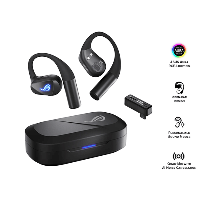 Asus ROG 701 Cetra Open Wireless Gaming Earbuds Black