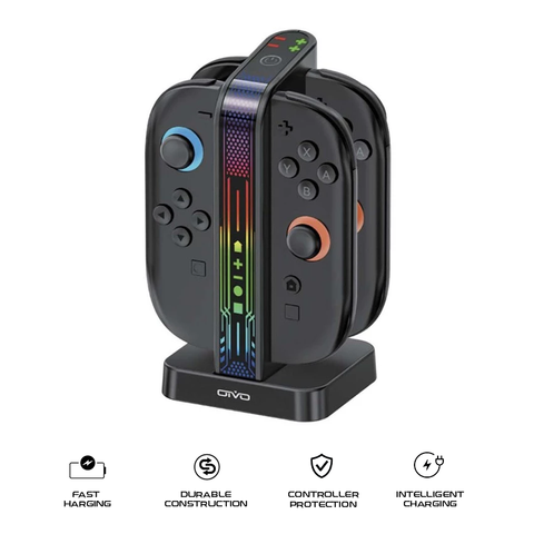 OIVO Standing RGB Charging Dock for Nintendo Switch 2 (Black) (IV-SW207)