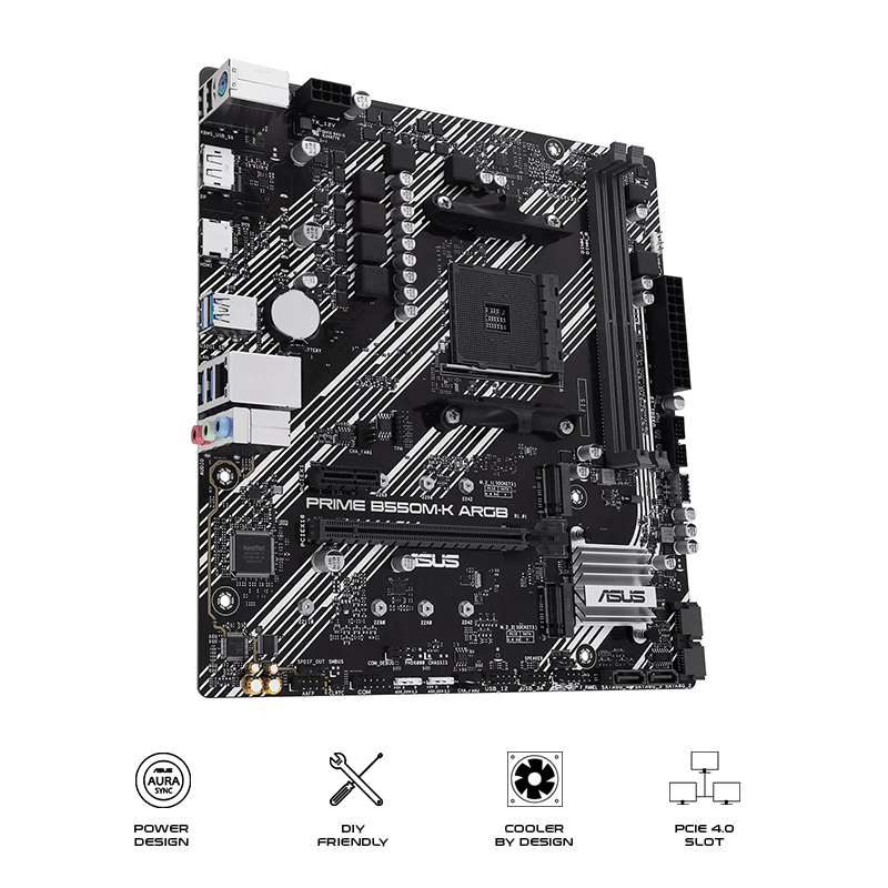 ASUS PRIME B550M-K ARGB AM4 Motherboard