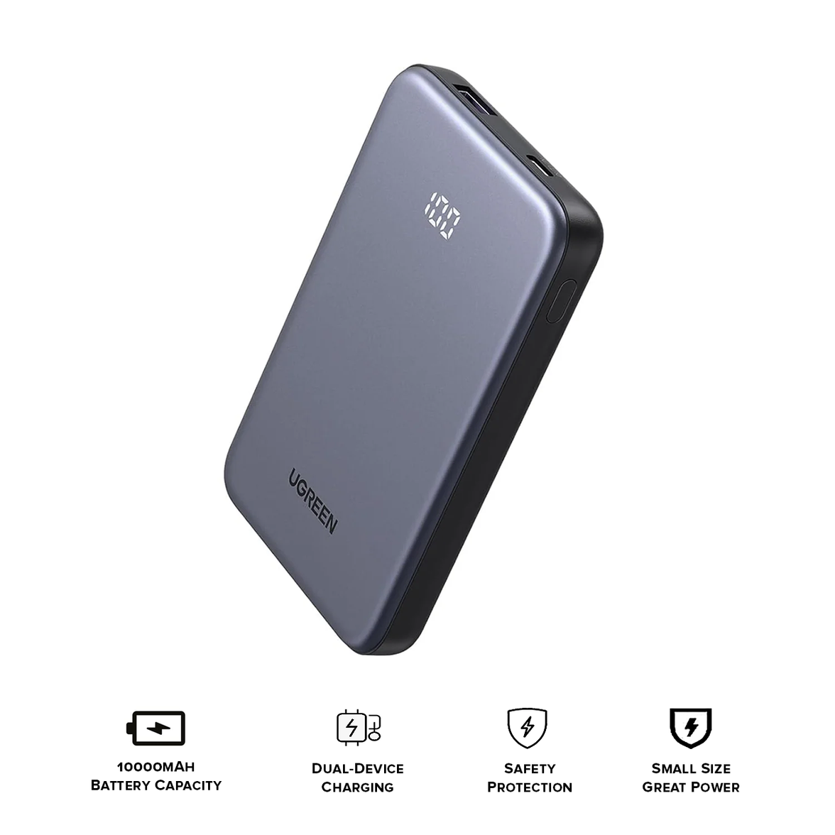 Ugreen 10000mAh 2-Way fast Charging 20W Power Bank Grey (PB507/75131B)