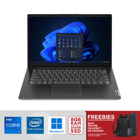 Lenovo V14 G4 IRU 14" FHD Intel Core i7-13620H 8GB RAM (upgradable to 16GB) - 256GB SSD (upgradable to 1TB) Intel UHD Graphics Win 11 Black