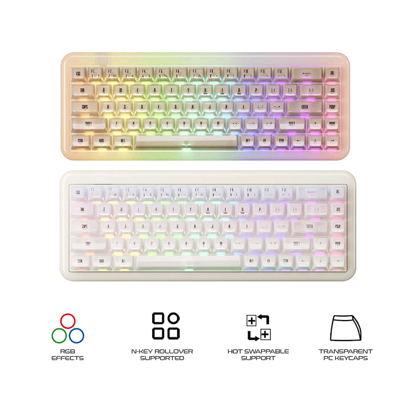 Akko YU01 Resin Case Multi-Mode Hot-Swappable Mechanical Keyboard (Piano Pro Switch Special Version)