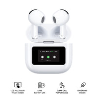 WEKOME Liton Series  Wireless Earpods with smart color screen (White) WS-27