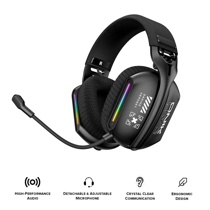Onikuma GT808 Tri Mode Wireless Gaming Headset Black