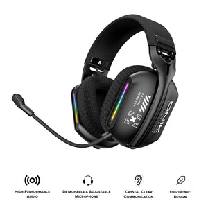 Onikuma GT808 Tri Mode Wireless Gaming Headset Black